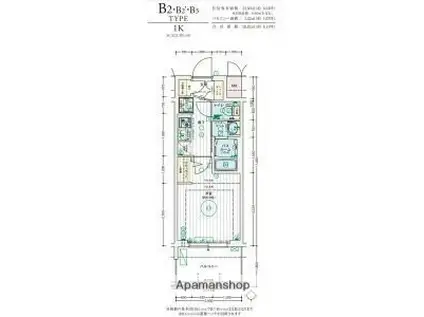エステムコート難波ウエスト-SIDE9レデント(1K/12階)の間取り写真