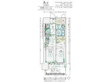 エステムコート難波ウエスト-SIDE9レデント(1DK/12階)の間取り写真