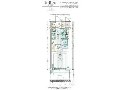 エステムコート難波ウエスト-SIDE9レデント(1K/12階)の間取り写真