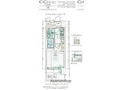 エステムコート難波ウエスト-SIDE9レデント(1K/12階)の間取り写真