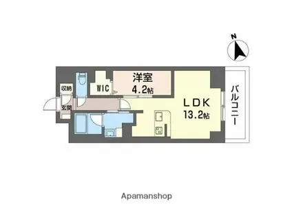 サンエール南堀江(1LDK/10階)の間取り写真
