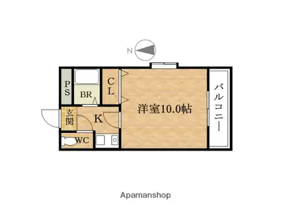 アースエルフィン(1K/5階)の間取り写真