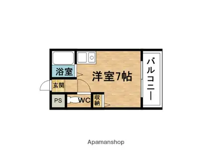 ラ・レジデンシア・コモダ(ワンルーム/5階)の間取り写真