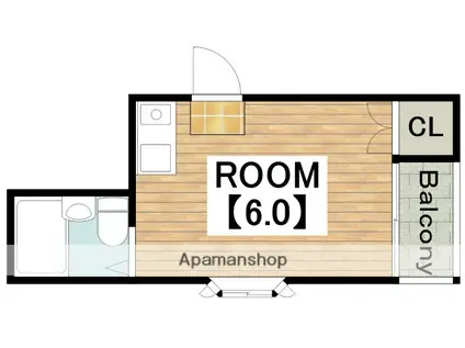 メゾンエクリオ(ワンルーム/3階)の間取り写真