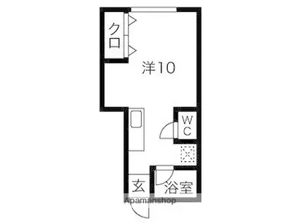 GS阿倍野(ワンルーム/4階)の間取り写真