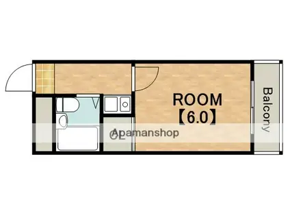 クローバーメゾン公園南PART2(1K/3階)の間取り写真