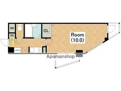 ロイヤルフェニックス(1K/2階)の間取り写真
