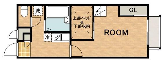 レオパレス真Ⅵ(1K/1階)の間取り写真