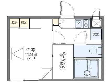 レオパレスサンイッコー(1K/2階)の間取り写真