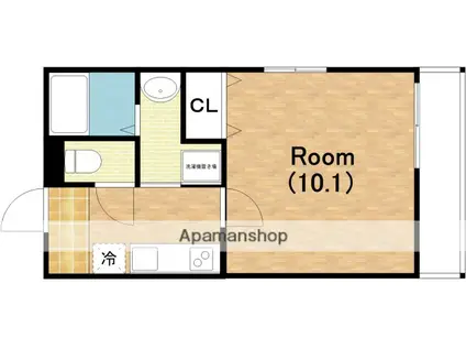 フジパレス北加賀屋Ⅱ(1K/3階)の間取り写真