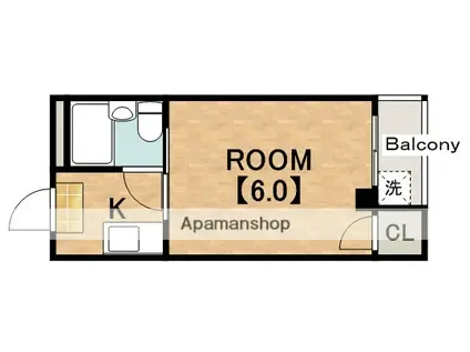 アリストプラザ中野(1K/4階)の間取り写真