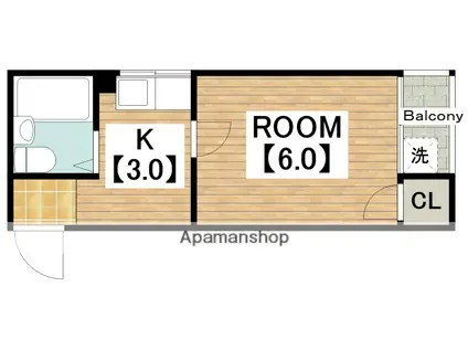 メゾンソフィア(1K/5階)の間取り写真