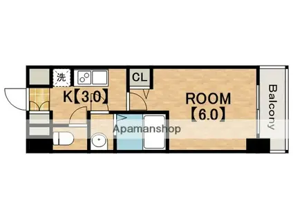 グランパシフィック長橋(1K/7階)の間取り写真