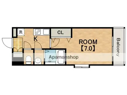 LUXE今里Ⅱ(1K/9階)の間取り写真