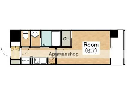 アービングNEO平野駅前(1K/2階)の間取り写真