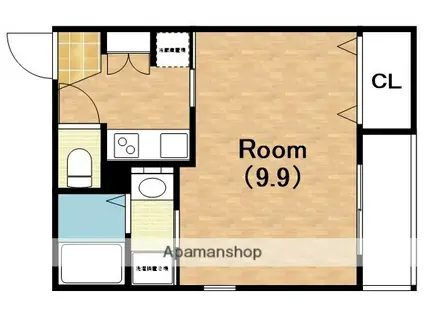 ICH天王寺(1K/1階)の間取り写真