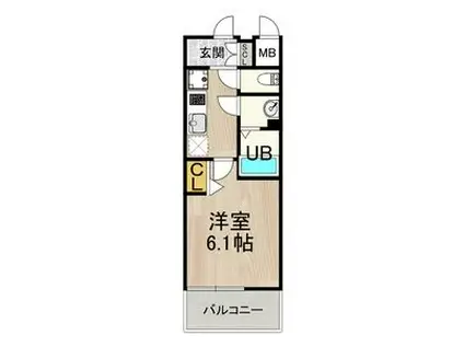 メルディア大正D.C(1K/9階)の間取り写真