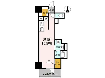 グラン ラヴィ レジデンス(ワンルーム/5階)の間取り写真