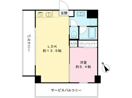 グランリーオ(1LDK/5階)の間取り写真