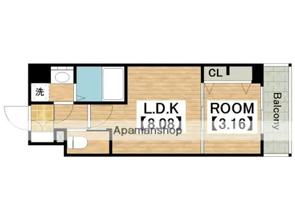 FDS AERAS VIM(1LDK/2階)の間取り写真