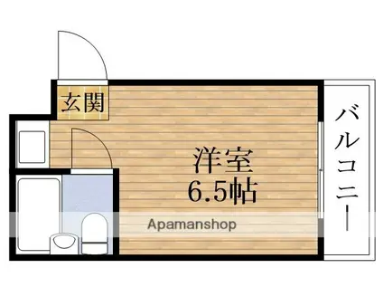 ホワイト・イン(ワンルーム/2階)の間取り写真