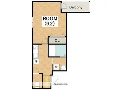 フジパレス今川公園Ⅲ番館(1K/3階)の間取り写真