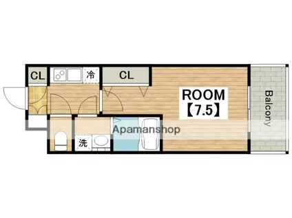 LOUIS RESIDENCE 天王寺町北(1K/12階)の間取り写真