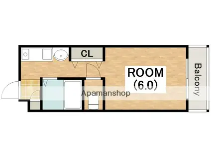 シティハイツ正覚寺(ワンルーム/2階)の間取り写真