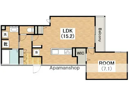 スペチアーレ平野西(1LDK/3階)の間取り写真