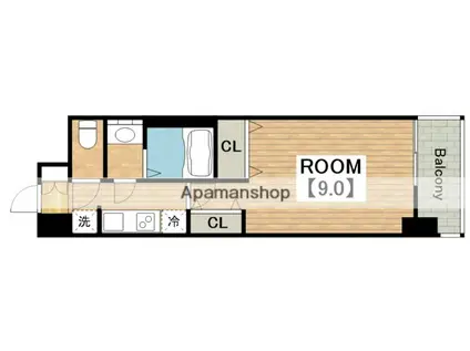 GLUCK MAISON S-SAKAI XVI(1K/4階)の間取り写真