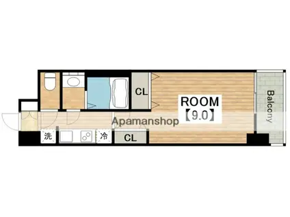 GLUCK MAISON S-SAKAI XVI(1K/4階)の間取り写真