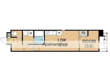 ART TENNOUJI(1LDK/5階)の間取り写真