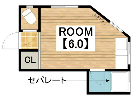 ライズワン阿倍野(ワンルーム/4階)の間取り写真