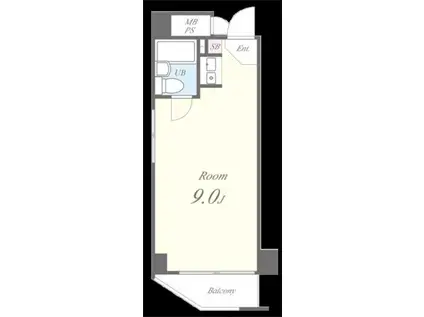 ロイヤルハイツ新深江(1K/2階)の間取り写真