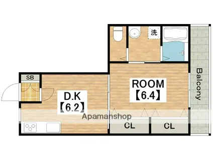 STABLE SHOJIHIGASHI(1DK/1階)の間取り写真