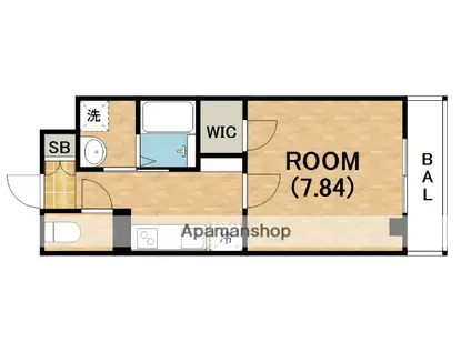 グランツあびこイースト(1K/3階)の間取り写真