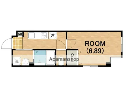 グランツあびこイースト(1K/1階)の間取り写真