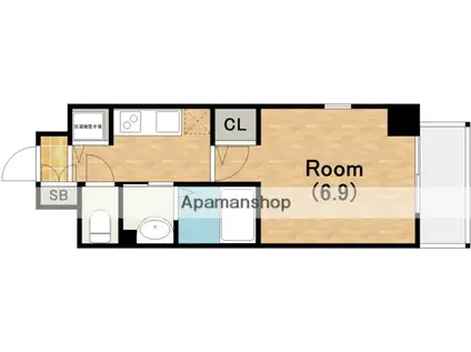 サンシティ杭全Ⅴ(1K/4階)の間取り写真