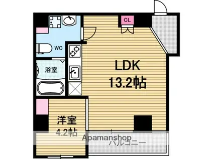 RADIATION COURT(1LDK/3階)の間取り写真