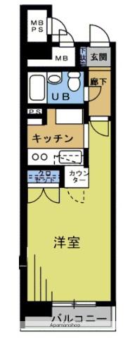 エスリード堂島(1K/2階)の間取り写真