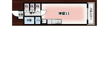 扇町第2マンション(ワンルーム/2階)の間取り写真