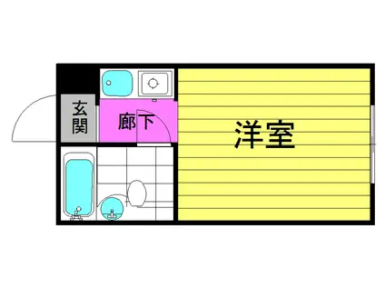 レアレア梅田3番館(1K/3階)の間取り写真