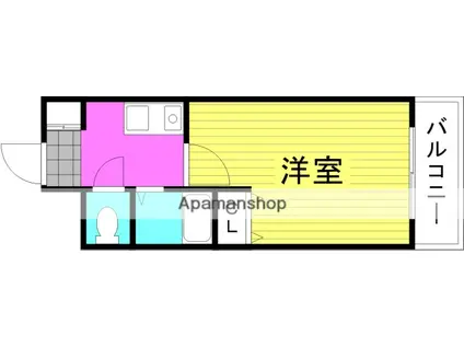 HOPECITY天神橋(1K/4階)の間取り写真