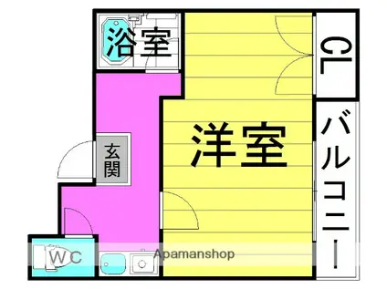 ドエル南森町(1K/5階)の間取り写真