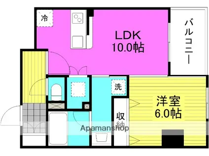グレンパーク梅田北(1LDK/2階)の間取り写真