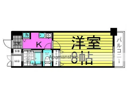 パークヴュー北梅田(1K/2階)の間取り写真