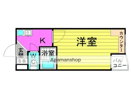 ジョリーフローラ梅田(1K/5階)の間取り写真