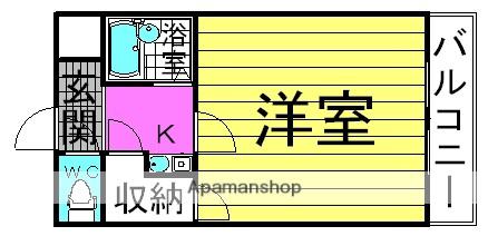 タカノハイム天神橋(1K/9階)の間取り写真