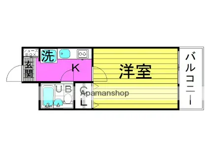 エスリード 北梅田(1K/7階)の間取り写真