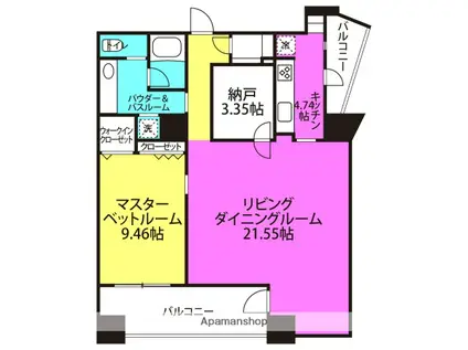 THE TOWER OSAKA RESIDENCE(1SLDK/4階)の間取り写真